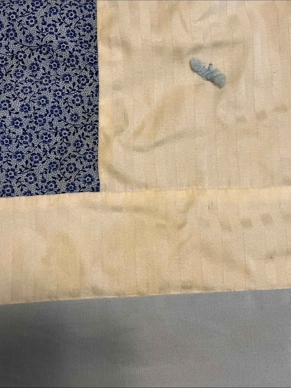 Blue and Cream Patchwork Quilt - Home Bedding